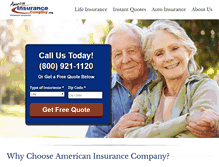 Tablet Screenshot of americaninsurancecompany.org